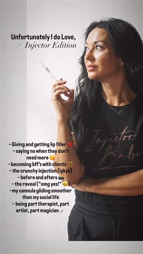 Unfortunately I do Love ~ 💉 Injector Edition ~ Giving and getting lip filler 💋 ~ saying no when they don’t need more 😘 ~ becoming bff’s with clients 👯 ~ the crunchy injection (iykyk) ~ before and afters 📸 ~ the reveal (“omg yes!” 🤩) ~my cannula gliding smoother than my social life ~ being part therapist, part artist, part magician 🪄 #unfortunatelyidolove #nurseinjector #lipfiller #botox #jeuveau #aesthetics #aestheticinjector #beauty #ankeny #dsm #iowa | Renee Aragon, Aesthetics RN