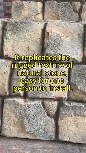 Lightweight and easy to install—high-value PU stone from the source factory. #FauxStoneWallPanels