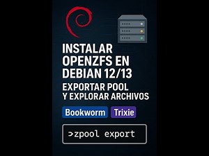 ZFS on Debian 12/13: Install, import pool, and view your files 🔧