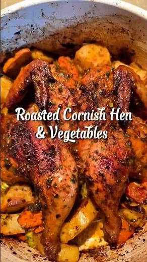 Roasted Cornish Hen & Vegetables | Cozy One-Pan Dinner