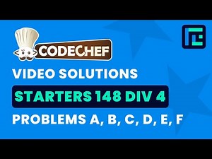 Codechef Starters 148 | Video Solutions - A to F | by Subhankar Banerjee | TLE Eliminators