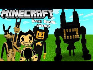 Bendy Meets Minecraft Beast Bendy! (BATIM Minecraft | Mod Showcase)