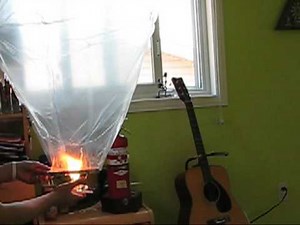 Homemade hot air balloon