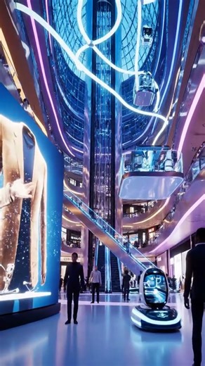 Inside a 3050 Mega Mall Ultra Futuristic Hologram Shopping Experience #futuristic #futurecity #scifi