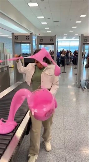 You can't take that!" 👮‍♂️🛑 KAREN vs. TSA (Slime Explosion) #Shorts