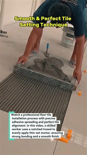 Professional Floor Tile Installation Process | Smooth & Perfect Tile Setting Technique