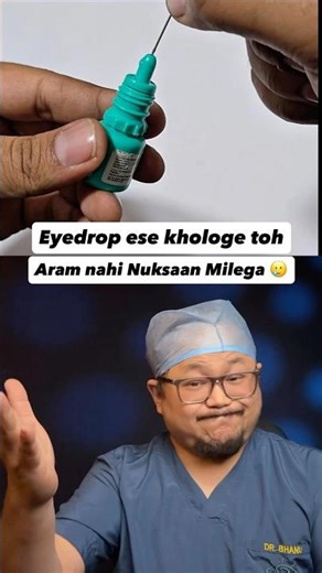 Opening Eyedrop with Safety Pin ⚠️ #eyes #eyedrops #healthyliving #facts