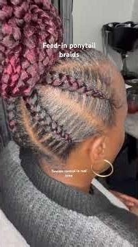 Installing Feed-In Ponytail Braids | Real Talk While I Work