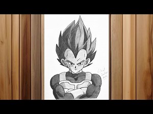 How to Draw Vegeta from Dragon Ball Z | Step-by-Step Pencil Sketch Tutorial