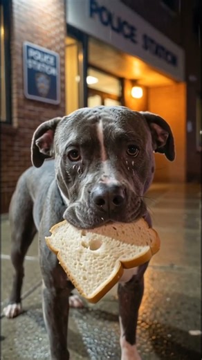 A Pitbull’s Loyalty: He Brought Bread to His Arrested Boss 💔🐶 #emotionalstory #doglove