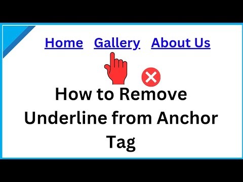 How to remove underline from links | Anchor Tag