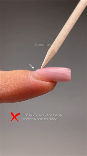 Incorrect product application and too much product near the cuticle area can cause lifting. Remember this simple technique to prevent it. 🤍 In this work, I used products from American Creator, specifically: • Base Gel Graceful • Top Coat Vantablack #nailstutorial #gelnails ##gelapplication #gelnail #nailstoronto | Regina Nailart