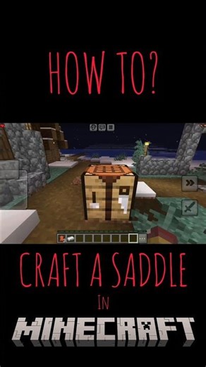 How to craft Saddle in Minecraft #shorts #minecraft #information #how