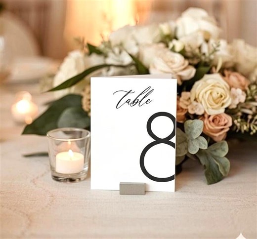 Soft Minimalist Table Numbers 1-30, Elegant Rounded Wedding Signs, Printable Modern Cards - Etsy