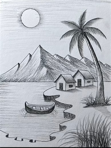 Pencil Art: Drawing Scenic TikTok Videos