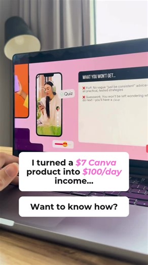 Lauren Dallas | Online Courses, IG Growth, Income Online on Instagram: "🚀 Want to earn $100 a day from a simple $7 Canva product? Here’s exactly how I do it 💸✨ You don’t need a huge following or fancy tech. Just follow these 4 steps: 🧠 Step 1: Ask ChatGPT to help you come up with a valuable digital product idea (ebook, planner, template—anything your audience needs) 🎨 Step 2: Open Canva and build it using a template (SO beginner-friendly) 📁 Step 3: Export 