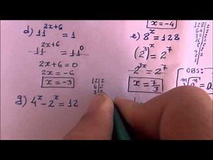 Função Exponencial, Aula 1 _ Equações Exponenciais.