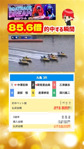 【競艇】ドリームで85.6倍！的中する瞬間