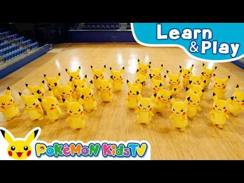 30 Pikachu Take Part in a Game of “Which Has More?” | Learn & Play with Pokémon | Pokémon Kids TV​