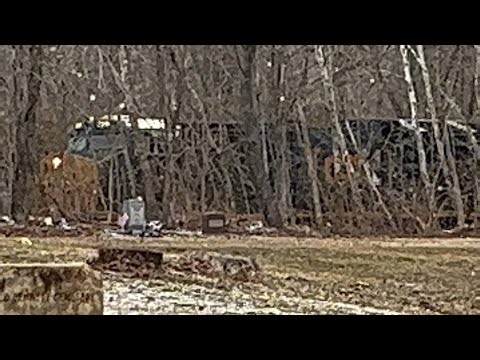 Two Csx Et44AC leads a grain train