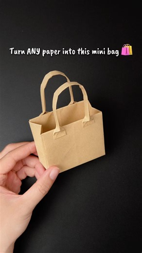 Making the cutest mini paper bag from scratch