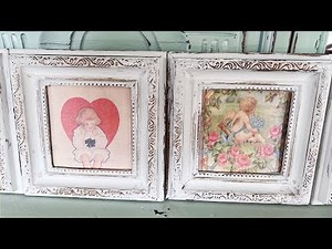 How To Decoupage On Glass and Making Small Frames Waste Not Wednesday