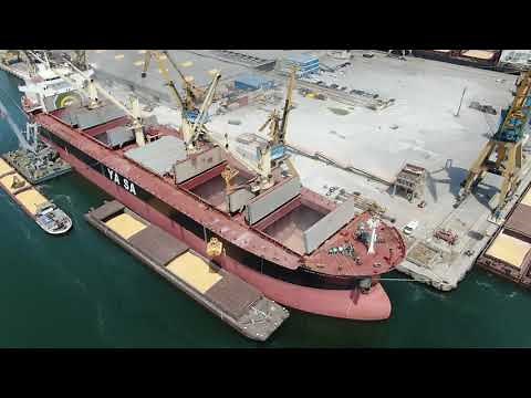 Corn loading operations, berth 40 UMEX Terminal