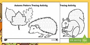 Autumn-Themed Pattern Tracing Activity