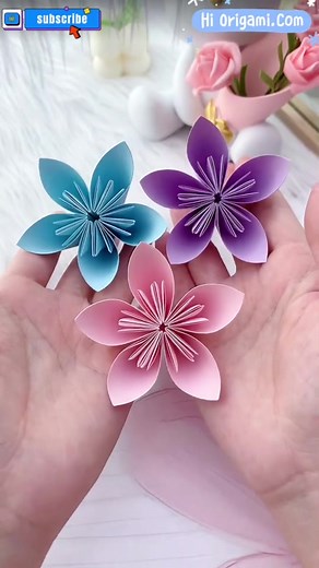 Easy Cherry Blossom Origami Tutorial