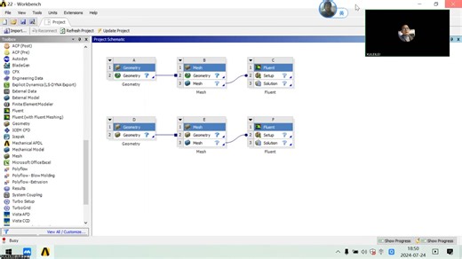 ANSYS-Geometry、mesh、Fluent软件连接、保存与打开方法