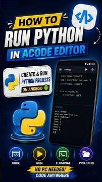 How to Run Python in Acode Editor | Create & Run Python Projects on Android 🐍📱