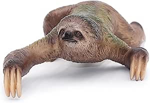Gemini&Genius Sloth Toy Figure, Large Wild Animal Jungle Toys, Wild Life Toy for Kids, Great Play Gift, Collection, Cake Topper, Role-Play, Storytelling Prop, Party Supplie, Room Decoration for Kids