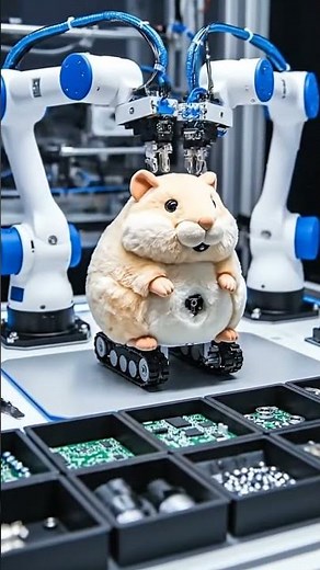 Building a Cute Mechanical Hamster | Ultra Fast Robot Assembly Timelapse