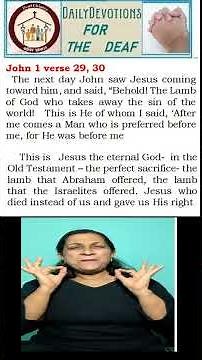 DAILY DEVOTION FOR THE DEAF (ASL) Bible EDUCATION in AMERICAN Sign Language (ASL)