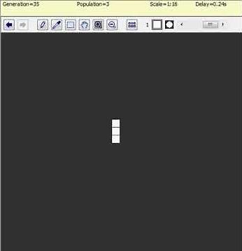 Conway's Game Of Life Files pattern 144: Blinker