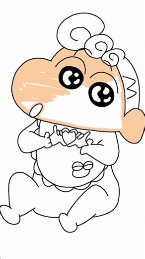 How to draw Himawari #cartoon #drawing #howtodraw #easydrawing #shinchan