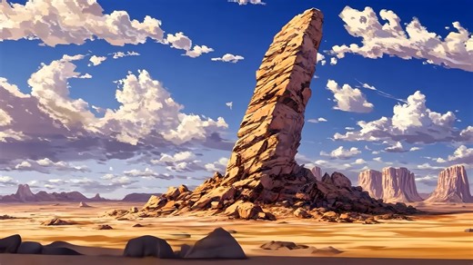 Ai Generated, Desert, Rock Formation. Free Stock Video