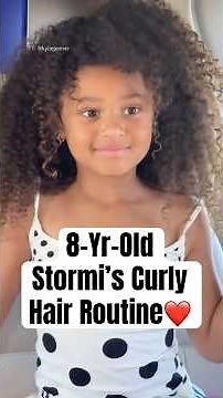 8-Yr-Old Stormi’s Curly Hair Routine #shorts #stormiwebster #stormiandkylie