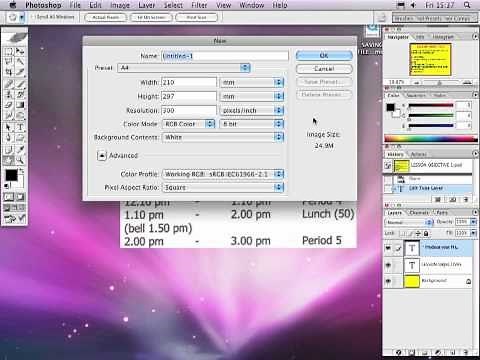 1. CREATING AN A4 PAGE IN PHOTOSHOP
