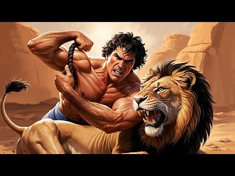 Samson Kills a Lion with His Bare Hands | Samson n lion bible story | Story of Samson