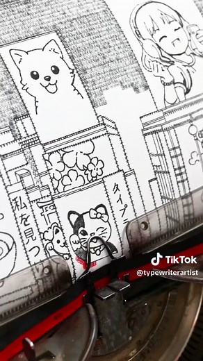 I’m finally done! ✅ Here is my colourful typewriter art of Tokyo’s iconic Shibuya Crossing 🇯🇵🙌 Look closely 🔍 what hidden typed messages can you spot? There are millions! Comment below! #typewriter #artistsontiktok #asmr #tokyo #art