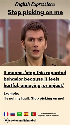 Learn the meaning of “Stop picking on me” #easyenglisheveryday #multilingual #funny #movieclips