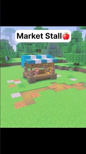 Market Stall🍎 | Minecraft tutorial #minecraft
