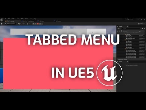 Creating Tabbed Menu in Unreal Engine