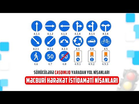 Sürücülərə çaşqınlıq yaradan yol nişanları #| Məcburi hərəkət istiqaməti nişanları
