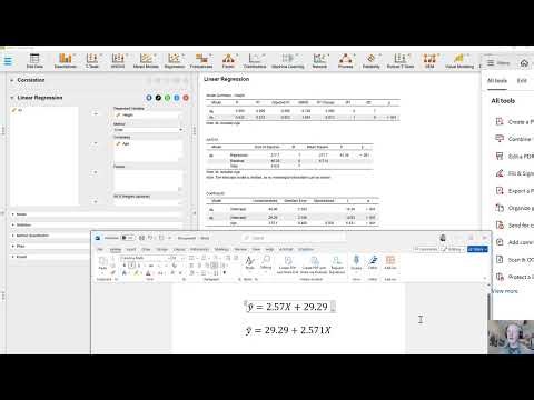 JASP Lesson E1 Correlation and Regression with Scatterplots