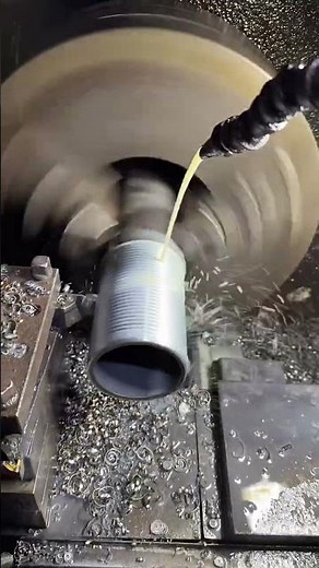 Seamless steel pipe threading process