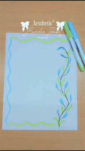 Easy Aesthetic Border Design For Assignment 🩵💚