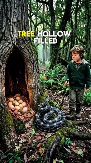 The Snake That Steals the Path... 🐍🌲 #facts #scary