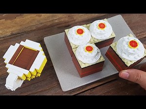 Lego Chocolate Cake - Lego In Real Life | Stop Motion Cooking & ASMR